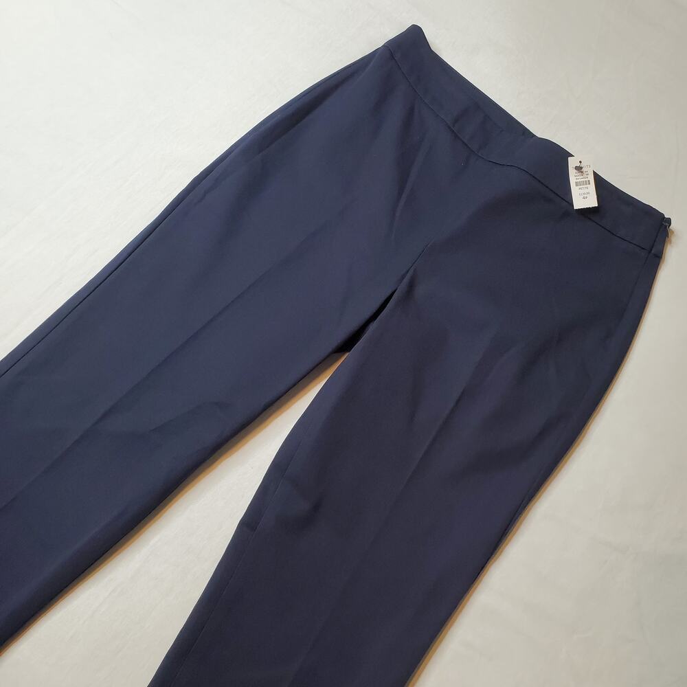 Talbots Women's Size 4P NWT Chatham Ankle Pants Slim Leg Side Zipper Navy Blue